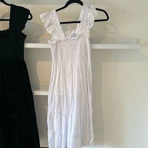 White Swiss dot hill house nap dress